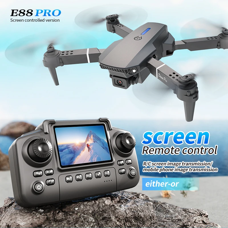 Drone Surveying - 전문가용 E88 PRO 드론, 화면 탑재