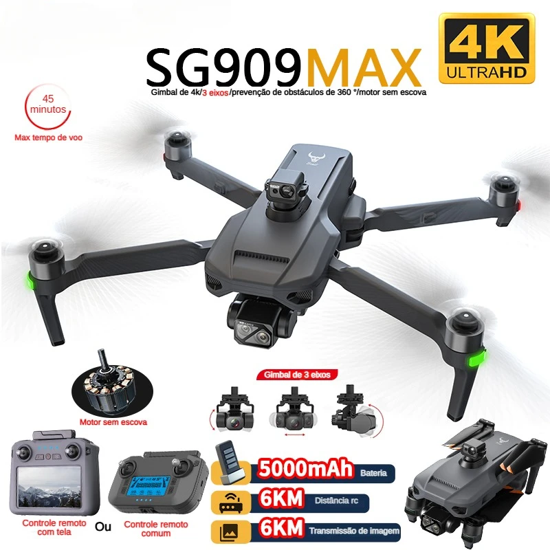 Drone Surveying - ZLL SG909 SG909MAX 전문 드론 4K