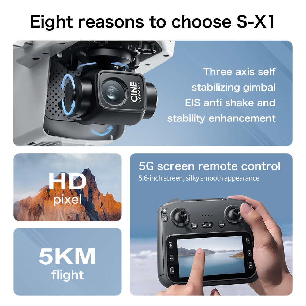 정품 S-X1 드론, 8K HD, 전문가용, 5G 와이 - Drone Thermal Imaging 리뷰 및 가격
